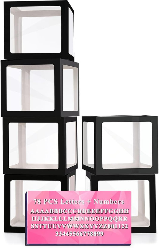 Black Transparent Balloon Boxes, Baby Boxes by Lovelite
