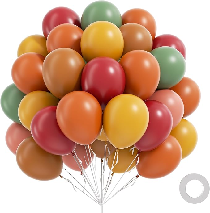 60pcs Fall Balloons, Thanksgiving Balloons 12inch by Vicduotex