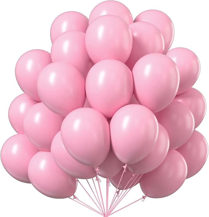 PartyWoo Baby Pink Balloons 100pcs 10 Inch Pastel Light Pale Pink Balloons by PartyWoo