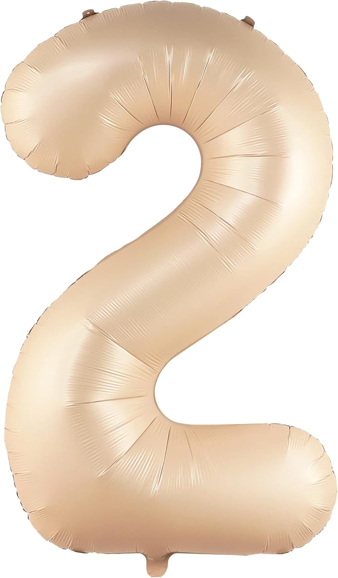 KatchOn Caramel Number 2 Balloon 40 Inch 2nd Birthday Decorations - Image 8