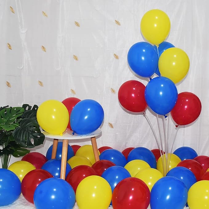300 Pack Blue Red and Yellow Balloons by BAOKUANHU