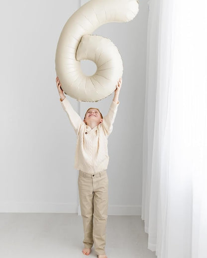 Cream Number 60 Balloon 40 Inch - Image 7