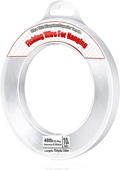 Clear Fishing Wire, Acejoz 656FT Fishing Line Clear Invisible Hanging Wire by ProfessionalDIYArtSupplier
