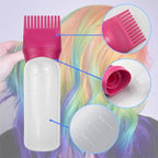 4 Pack Root Comb Applicator Bottle, Hair Oil Applicator, Oil Comb Applicator Bottle for Hair Dye Shampoos Hair Salons (Purple+Red+Grey+Green)