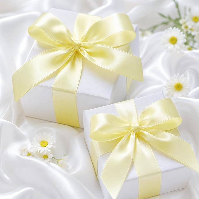 KINGLAKE Light Yellow Satin Ribbon - Image 4