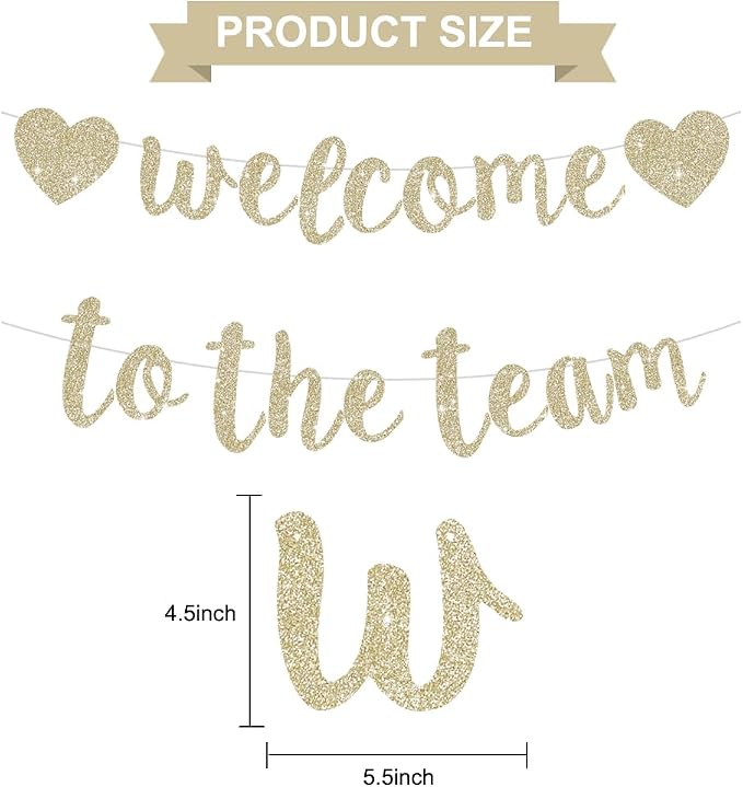 BEISHIDA Welcome to The Team Banner, NO DIY, Office Party Decorations - Image 2