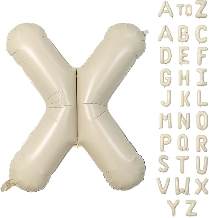 Biapian 40 Inch Giant Cream X Foil Balloons by BIAPIAN
