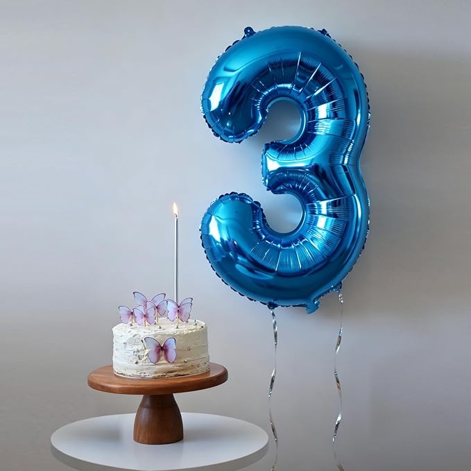 40 Inch Navy Blue Number 5 Foil Balloon - Image 4