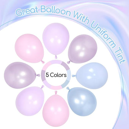 60pcs 12inch Pearl Pink Blue and Purple Balloons - Image 4
