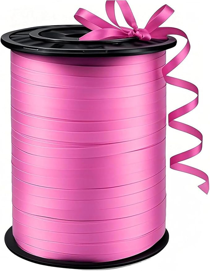 500Yard Premium Pink Curling Ribbon Balloon String, 3/16" by WFAUIBR
