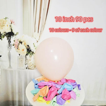 100 Pack 18 inch Pastel Balloons 10 Kinds Colors Colorful Party Balloon Bulk - Image 2