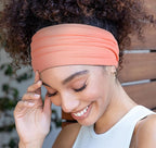 Huachi Wide Boho Elastic Headbands - Non Slip Thick Fashion Hair Bands for Women's Workout, Running, Working