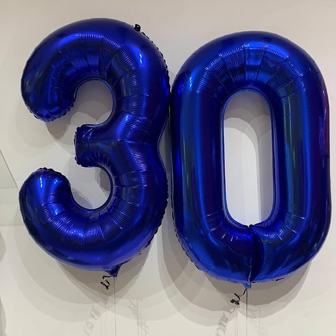 3 Balloon - Night Blue Birthday Number Balloons, 40 Inch Party Decorations | - Image 9