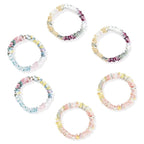 6PCS 100% Pure Mulberry Silk Hair Tie,Natural Silk Hair Scrunchie Worn on Trip, Party, Daily Life and Other Occasions, Suitable for Giving Yourself, Family and Friends Hair Accessorie(Combination 5)