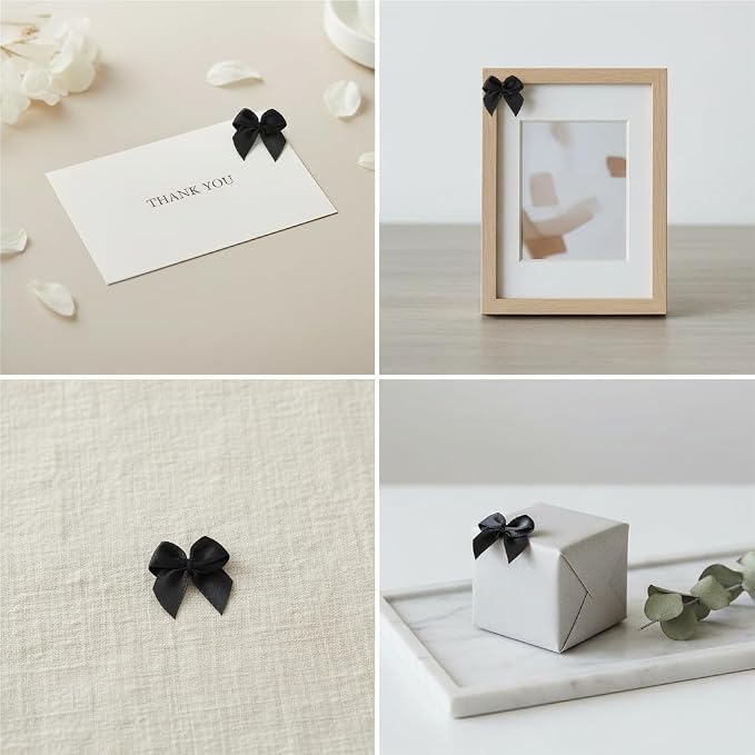 100 Mini Satin Ribbon Bows, Small Bows - Image 7