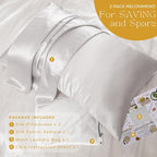 PROMEED 23 Momme Silk Pillowcase 2 Pack with Zipper, 3rd Gen Grade 6A+ 100% Mulberry Silk Pillow Case Set of 2, Cooling Pillow Cases for Hot Sleepers (Queen 20"x30", Light Grey)