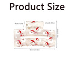 Christmas Hair Clips for Women, Santa Claus Claw Clips Transparent Square Hair Jaw Clips Cute Santa Claus Snowflake Winter Barrettes Strong Hold Xmas Hair Accessories for Thick Thin Hair Decorations
