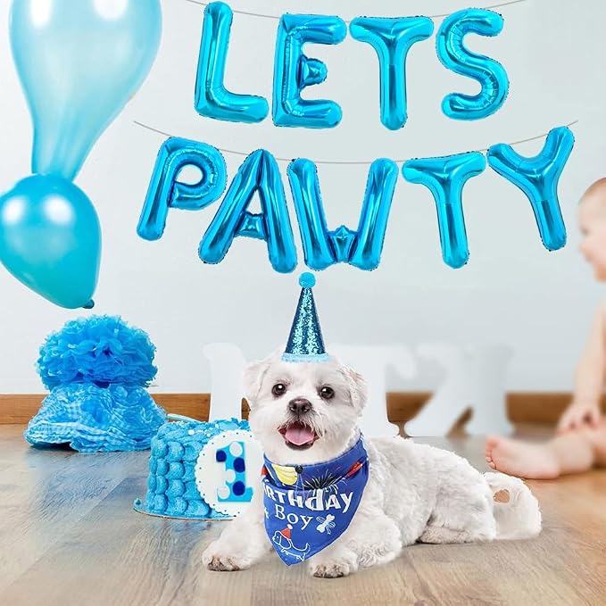 TONIFUL Blue Letter Balloons 2 Set 16 Inch A-Z Custom Alphabet Banner | 52 Pcs - Image 5