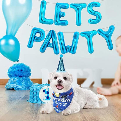 TONIFUL Blue Letter Balloons 2 Set 16 Inch A-Z Custom Alphabet Banner | 52 Pcs - Image 5