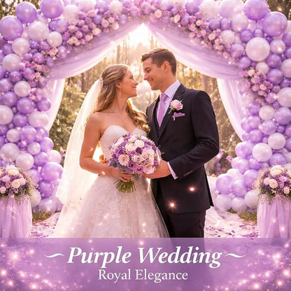 Pastel Purple 100 Pack, 12 Inch Lavender Light Purple Lilac Round Helium - Image 4