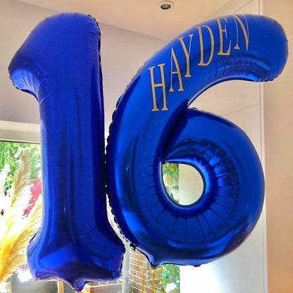 Navy Blue 16 Balloon Numbers, 40 Inch Dark Blue 16 or 61 Birthday Balloons - Image 6