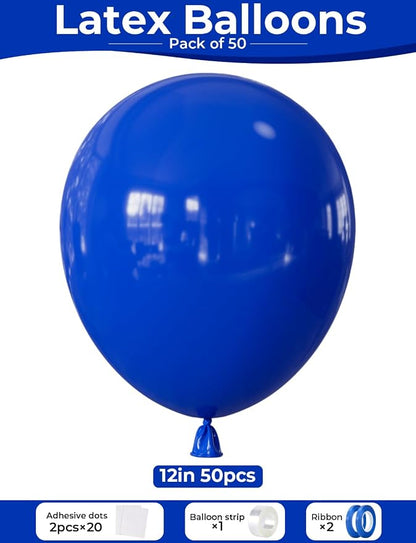 Royal Blue Balloons, Round Latex Balloons - Image 4