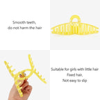 Big Hair Claw Clips Large Butterfly Hair Clips for Women 5.1" Large Transparent Clip Larger Size Hair Clip for Girls Clear Candy Hair Clip Hair Accessories for Long Thin Thick Hair 4 Pcs