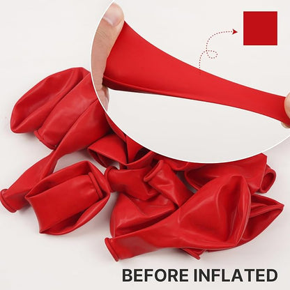 PartyWoo Red Balloons 50pcs Red Helium Latex Balloons 12 Inch | Birthday - Image 2