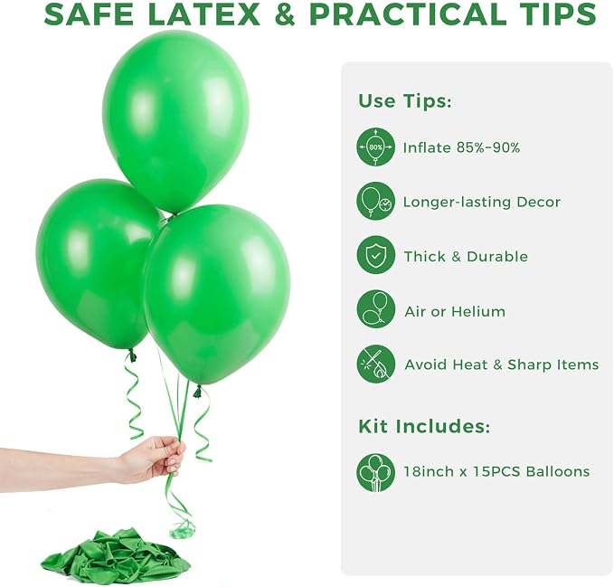 LovesTown 18 Inch Light Green Large Balloons, Birthday Wedding Bridal Shower - Image 7