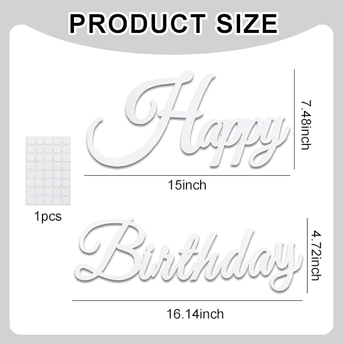 TONIFUL Happy Birthday Sign for Backdrop - Image 2