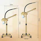 Professional Facial Steamer Adjustable Height and Angle, Face Steamer Clean Skin Firming Pores and Moisturizing Suitable for a Beauty, Spa, at Home（Gold）