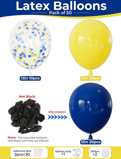 Blue and Yellow Balloons, Latex Balloons - Image 4