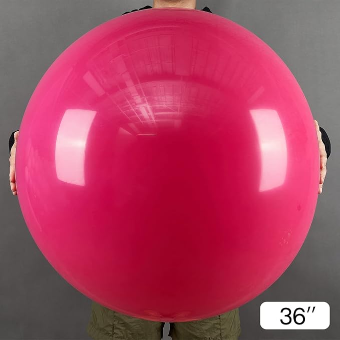 PartyWoo Hot Pink Balloons 4pcs Magenta Fuchsia Color 36 Inch | Balloons - Image 2