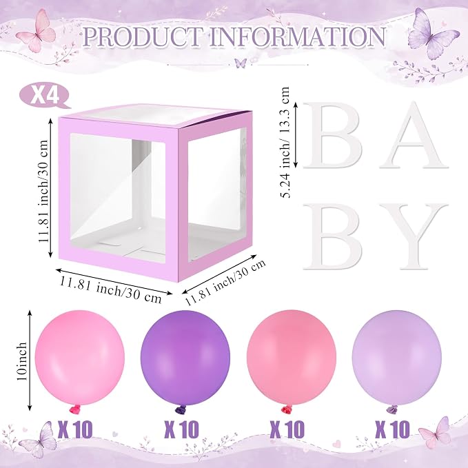 Gejoy Butterfly Baby Shower Party Decorations - Image 2