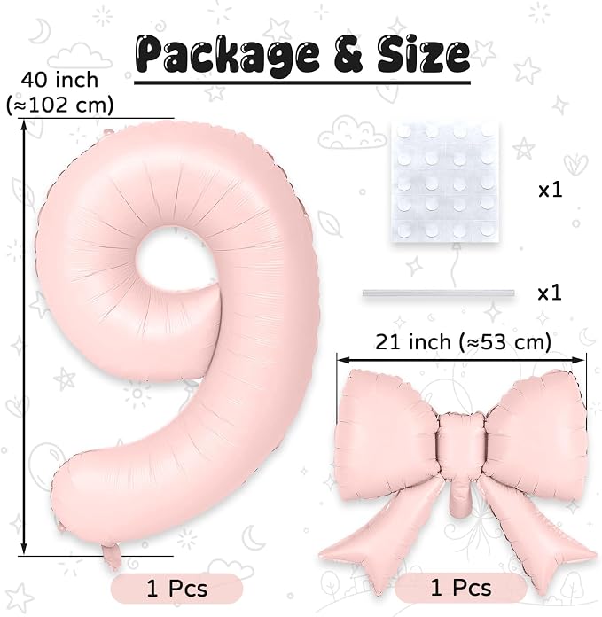 40 Inch Dusty Pink Number 9 - Image 2