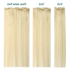 SURNEL Clip in Hair Extensions Platinum Blonde Straight Real Clip in Human Hair Extensions 18inch 6pcs 120g(#60,18'')