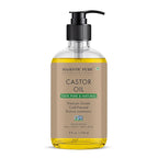 Majestic Pure Castor Oil with Glass Bottle - 100% Pure & Natural - Premium Grade, Cold Pressed, Hexane Free - Hair, Eyelashes, Eyebrows, Nails - Moisturizing & Nourishing - 8 Fl Oz