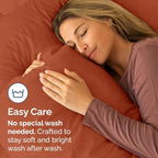 Queen Pillow Cases Set of 2 - Ultra Soft Hotel Quality Pillowcase Covers - Comfy Cozy Bedding for Women, Men, Kids & Teens - Machine Washable Pillow Protectors - 2 Pieces Set - Queen Size Terracotta