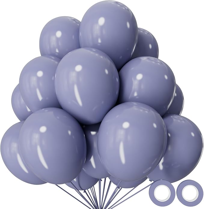 110pcs Dusty Blue Balloon 12 Inch by KUULBELAballoons