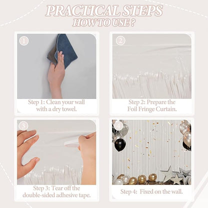 DECOCKRAT 3 Pack Foil Fringe Backdrop - Image 2