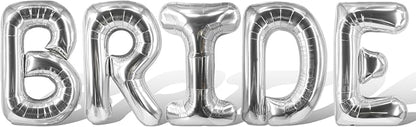 Silver Bride Balloons Bridal Shower Bachelorette Balloons Wedding Party Balloon by Unknown