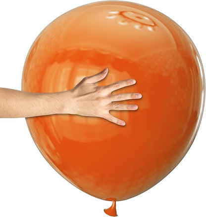 Orange Big Balloons 32pcs, 18 Inch Large Latex Giant Heavy Duty Balloons by Kawkalsh