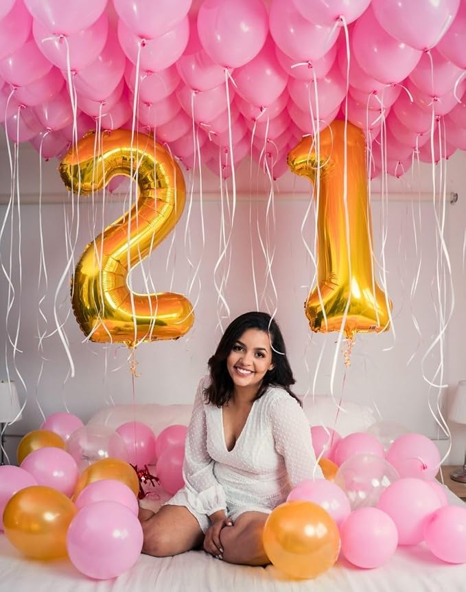 Number 1 Balloons 40 Inch Gold Balloon Birthday Decorations - Image 4