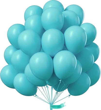 PartyWoo Teal Balloons 101pcs Turquoise Dark Teal Color 12 Inch | Balloons by PartyWoo
