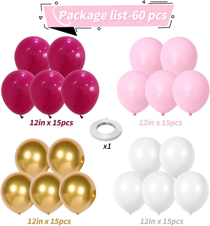 Pink and Gold Balloons - Image 2
