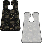 Waterproof Beard Trimming Bib, Non-Stick Hair Catcher for Men Shaving, Grooming Apron for Husband Dad, Hunting Deer Camo Camouflage American Flag Black Shave Bib