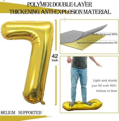 Number 70 Balloons for 70th Birthday Party Decorations, 42 Inch Jumbo Foil - Image 2
