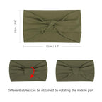 DRESHOW 4 Pack Turban Headbands for Women Wide Vintage Head Wraps Knotted Cute Hair Band Accessories