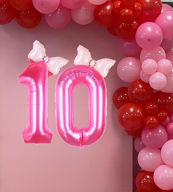 40 inch Pink Number 10 Balloon - Image 4