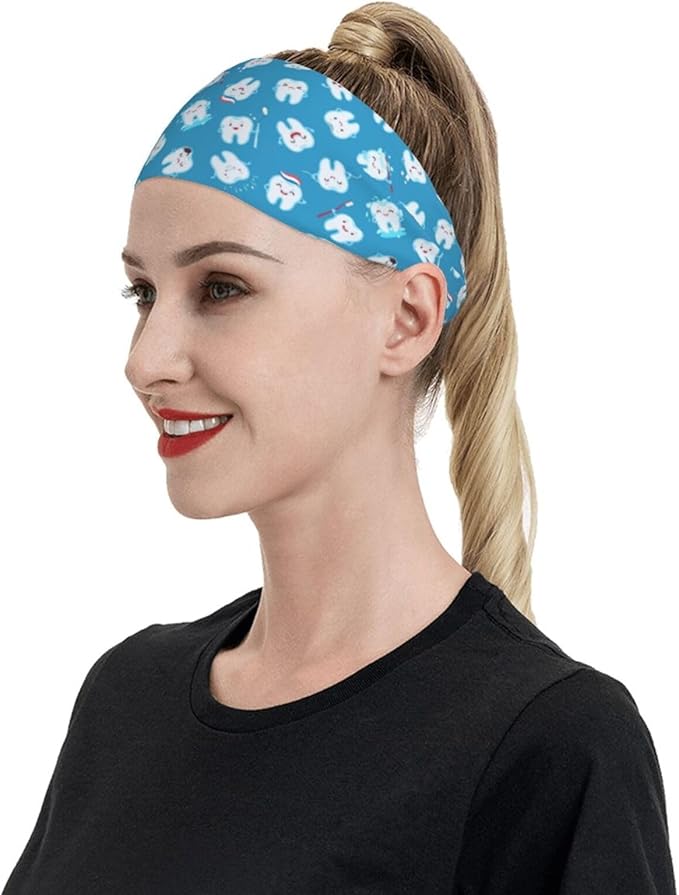 Sports Sweatband for Men and Women, Sweat-Absorbing Headbands for Moisture Wicking, Suitable for Fitness Running Cycling Hiking Yoga Football Exercise